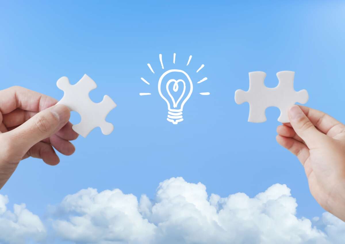 パズルのピースが合う画像