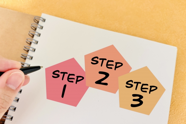 STEPと書かれたノート